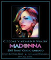 Ciccone Vineyard Madonna Wine Label