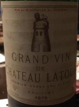 1979 Château Latour Grand Vin, France, Bordeaux, Pauillac, Wine