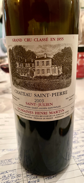 2003 Château Saint-Pierre, France, Bordeaux, Saint Julien, Wine