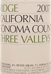 Find the Ridge Three Valleys Zinfandel